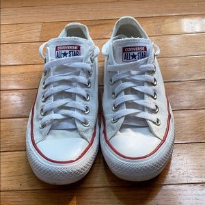 White low top all-star converse